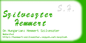 szilveszter hemmert business card